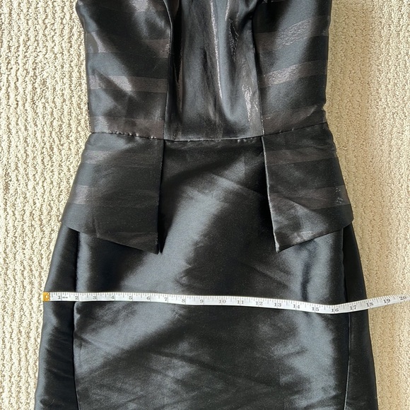 Designer HANH MERRIMAN Black Strapless Evening Cocktail Dress Gown Peplum 2 - Picture 10 of 10